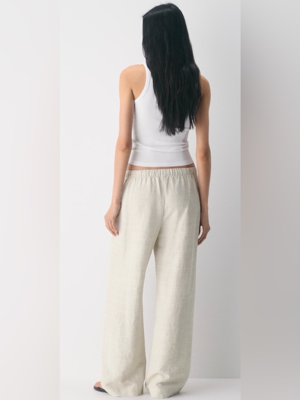 Aritzia Lodge Pants CruiseLinen Undyed Ecru Women’s Medium Brand New - Picture 3 of 4